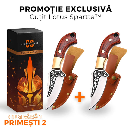 (CUMPĂRĂ 1, PRIMEȘTI 2) CUȚIT LOTUS SPARTTA™ • 100% FORJAT MANUAL