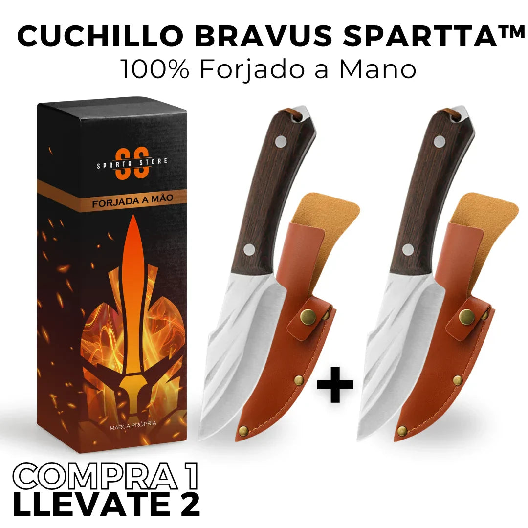 (COMPRA 1 , LLEVATE 2) CUCHILLO BRAVUS SPARTTA™ • 100% FORJADO A MANO